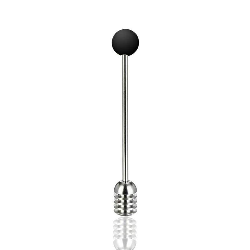 SONGZIMING Stainless Steel Honey Dipper Stick 6.3 Inch Honey Wand Server for Honey Pot Dispense Drizzle Honey, Wedding Party Favors, Baby Shower (Black) - Image 1